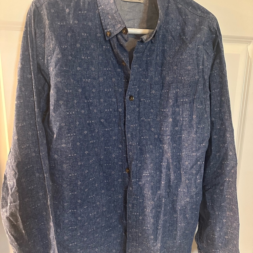 Hollister Blue Patterned Shirt